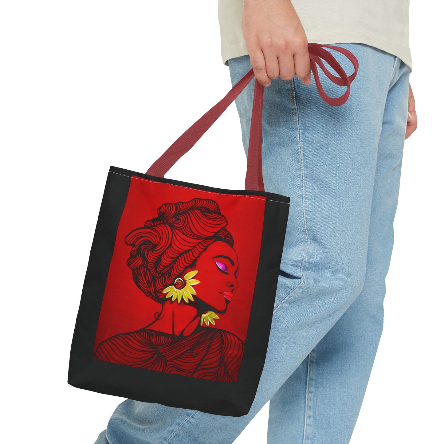 Self Love Art Tote Bag - Meredith Estes Art, Inspirational Canvas Tote, Positive