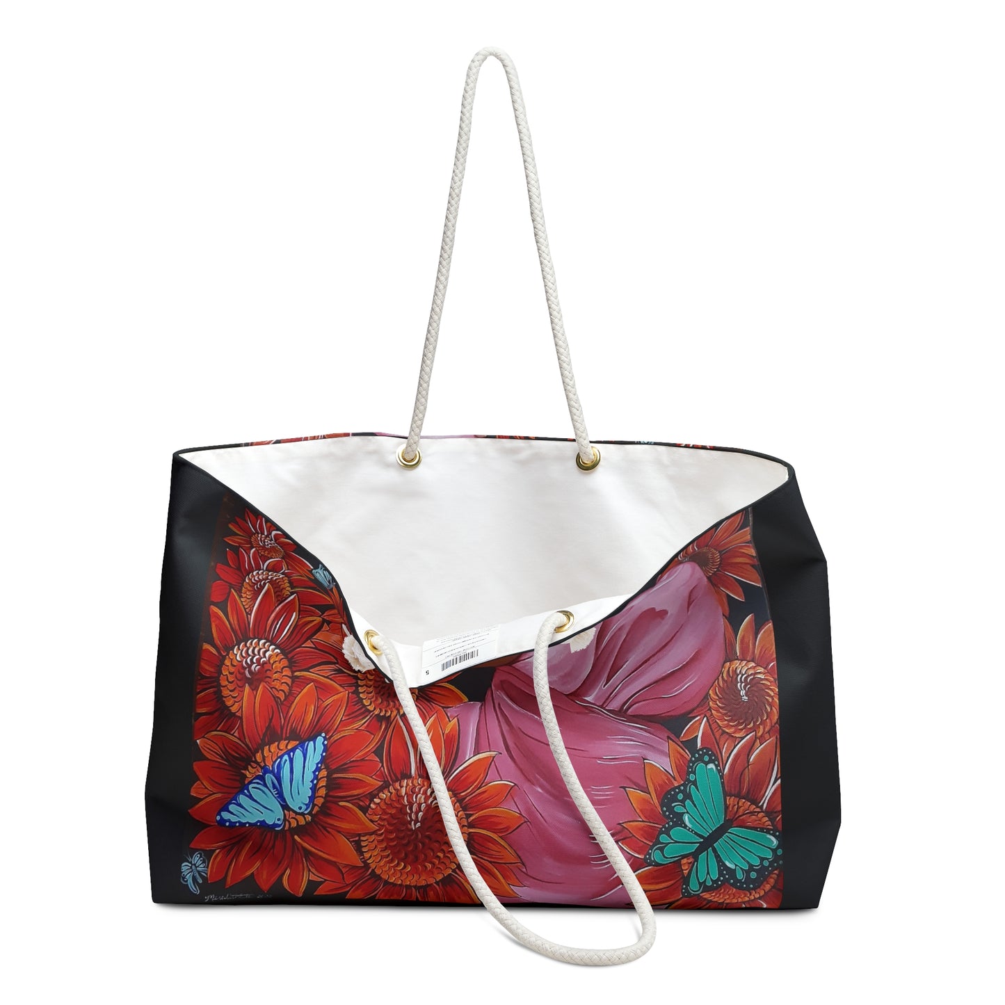 Feeling The Flowers Flow Art Design One Size Weekender Bag Meredith Estes Art