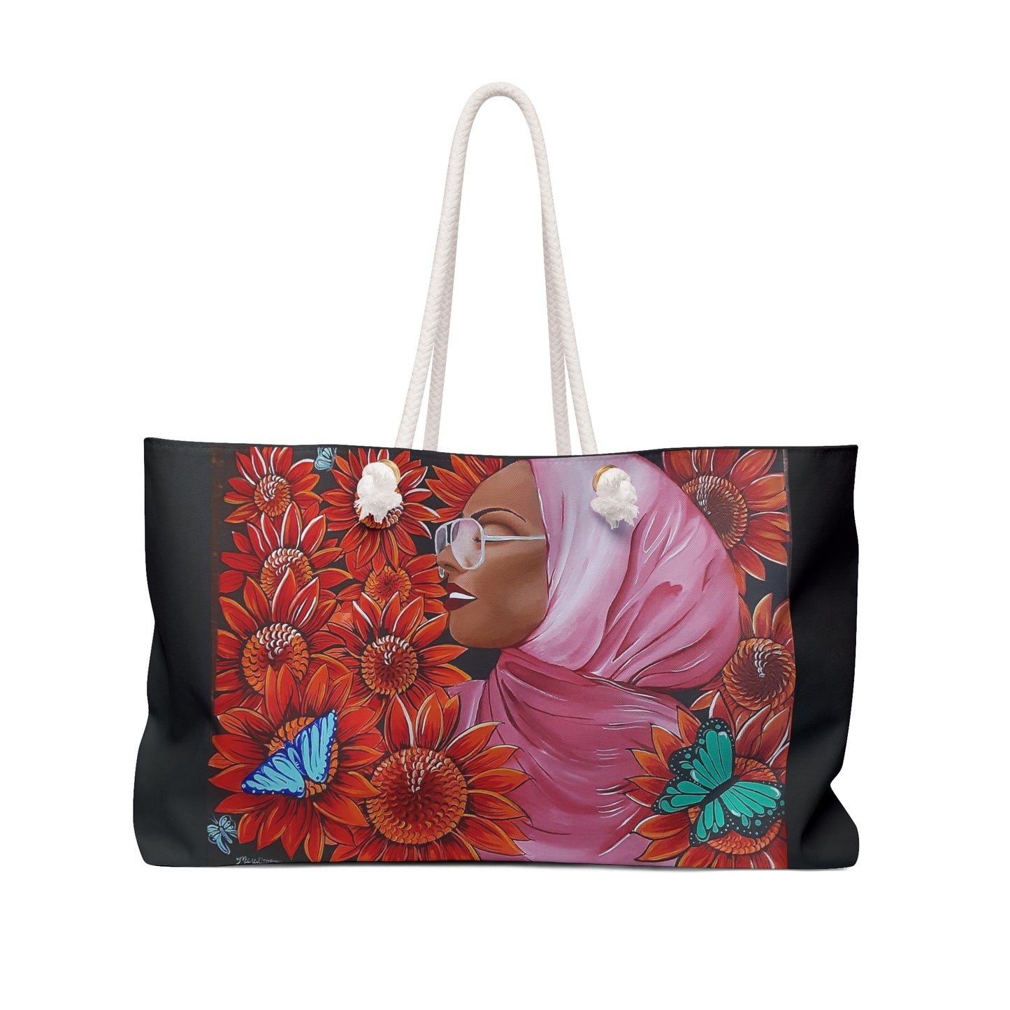 Feeling The Flowers Flow Art Design One Size Weekender Bag Meredith Estes Art