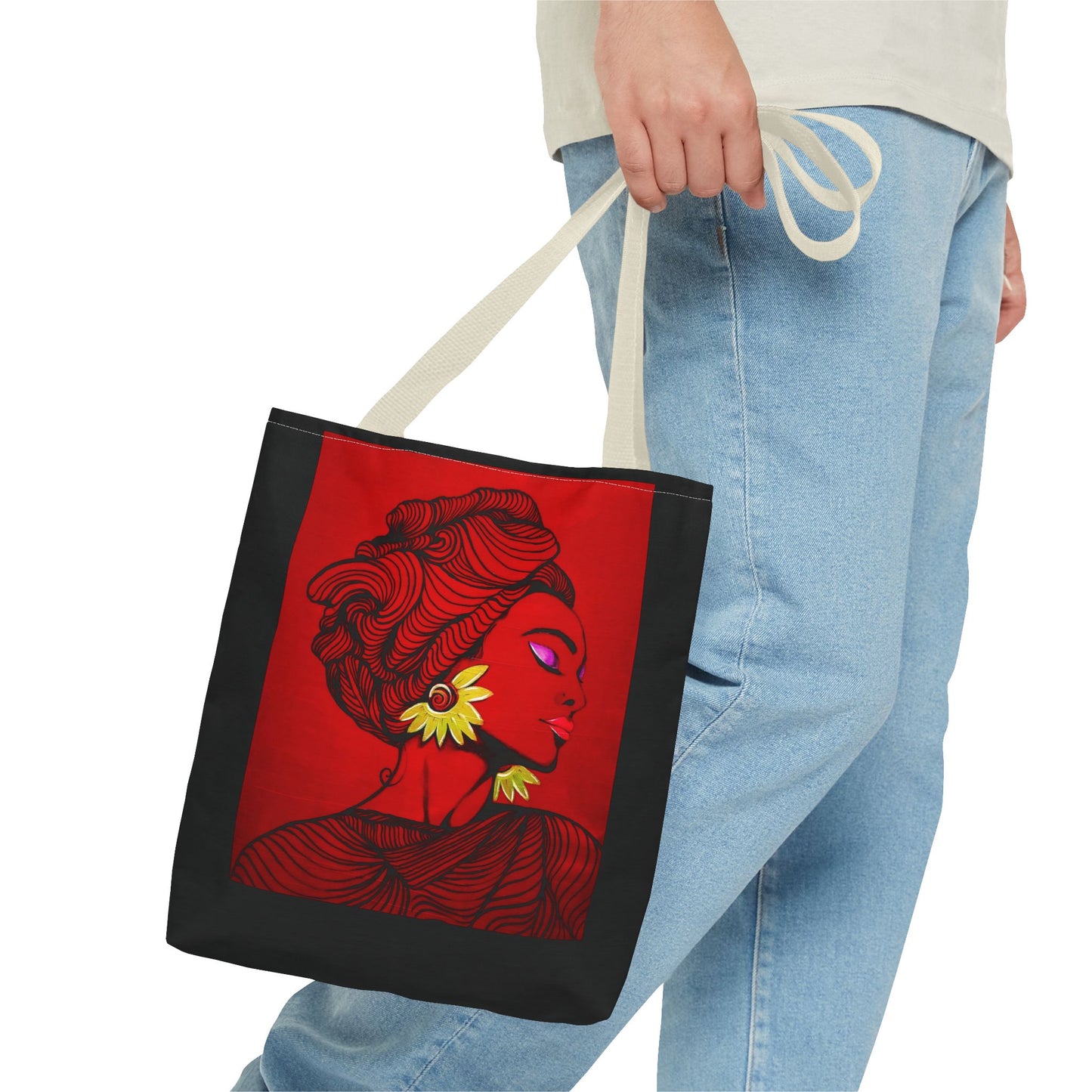Self Love Art Tote Bag - Meredith Estes Art, Inspirational Canvas Tote, Positive