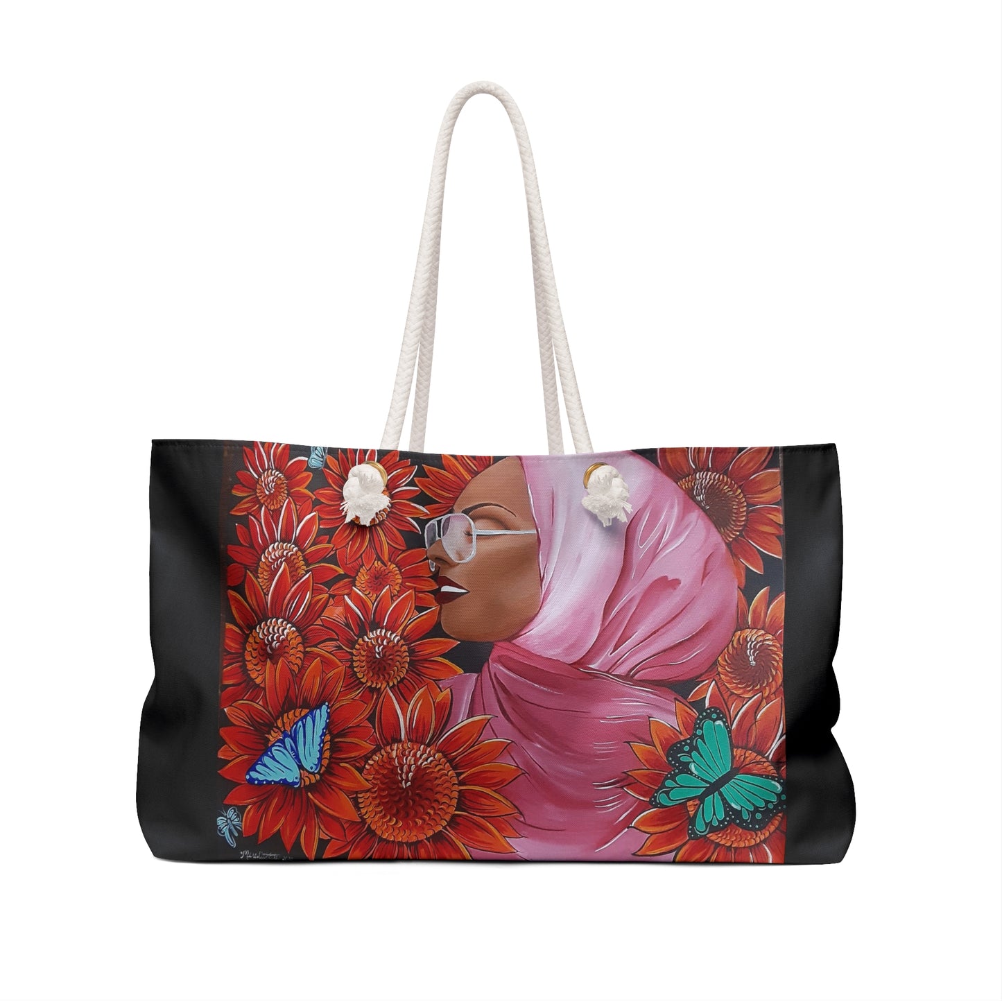 Feeling The Flowers Flow Art Design One Size Weekender Bag Meredith Estes Art