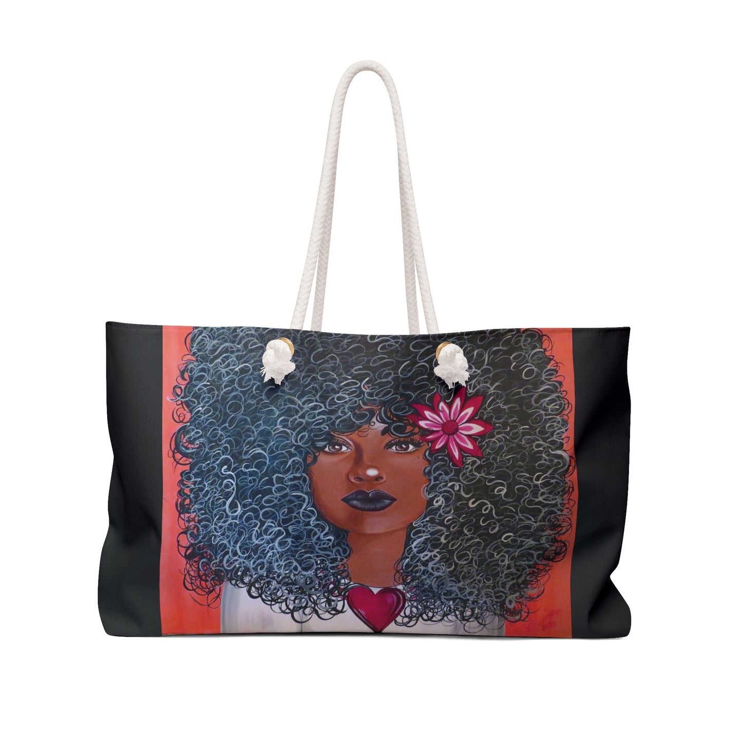 Big Hair Beauty One Size Weekender Bag Meredith Estes Art