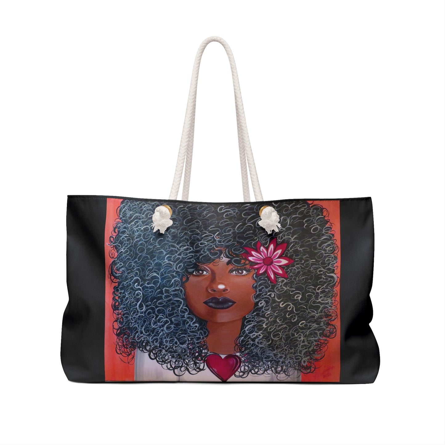 Big Hair Beauty One Size Weekender Bag Meredith Estes Art